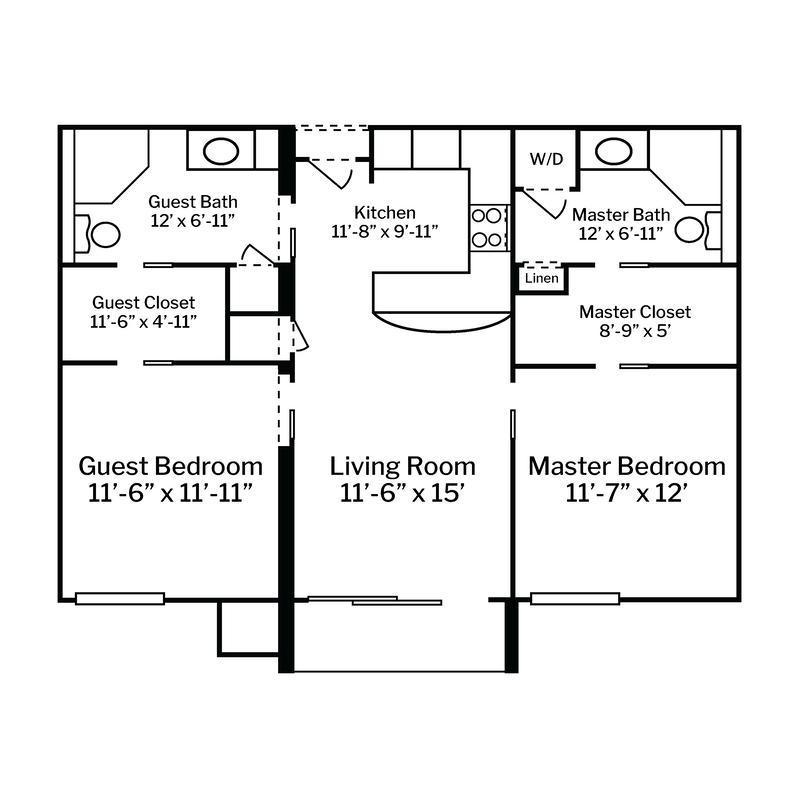 ML Floor Plans Centered White Background - 2 Bedroom